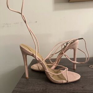 Elegant Pink Strappy Heels Miss Lola